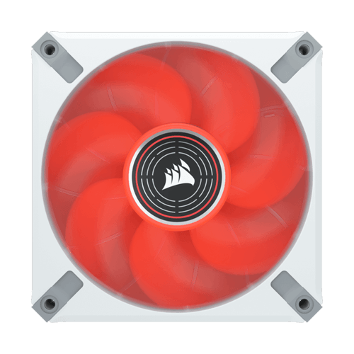 Corsair ML120 LED Elite 120mm Red LED Cabinet Fan (Single Pack - White Frame)